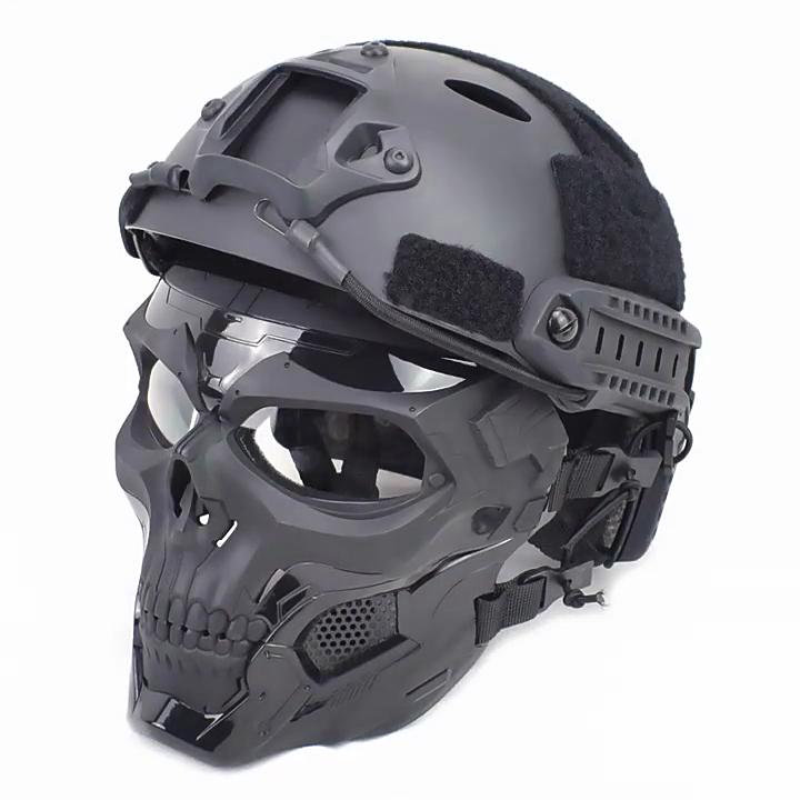 Skull Messenger Tactical Full Face Mask, Halloween Cosplay Scary Mask, Protective Mask for CS Airsoft Wargame