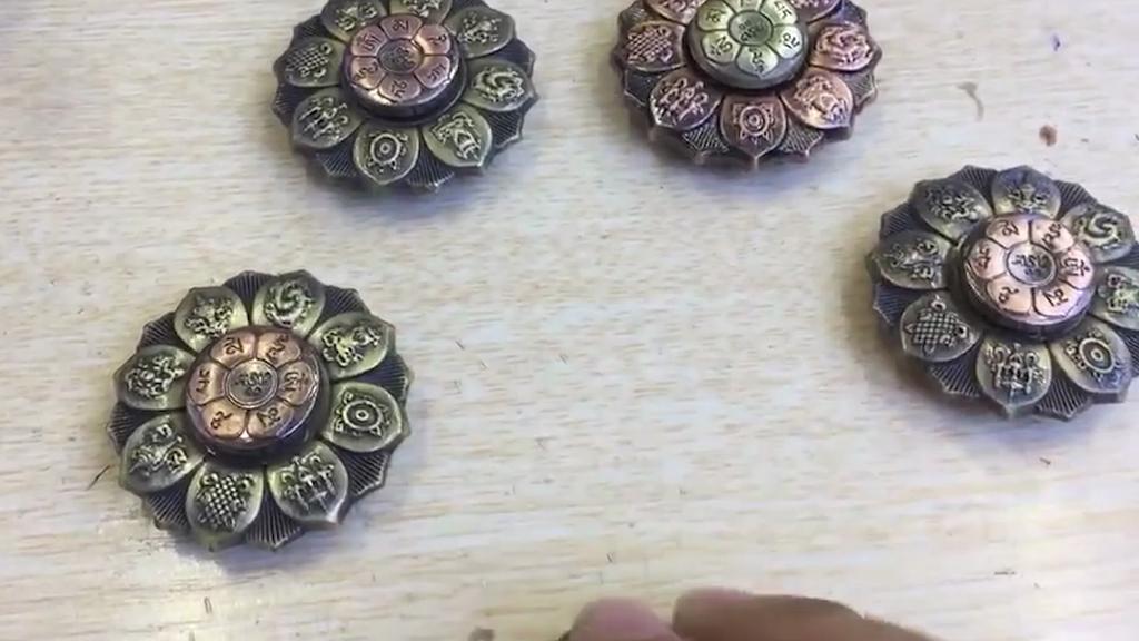 Edc estresse liberação spinner brinquedo acabamento meticuloso liga estrutura estável budismo fidget spinner para entretenimento