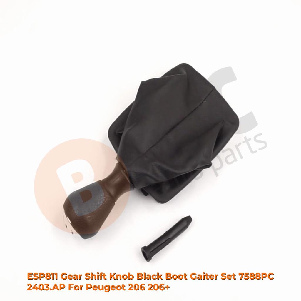 Pommeau De Levier De Vitesses M MODECAR Pour Peugeot 206, 207, 306, 307, 406, 407 – Noir Avec Schéma Blanc