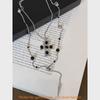 Kawaii Y2k Gothic Cross Layered Necklace With Titanium Steel Chain For Women And Men