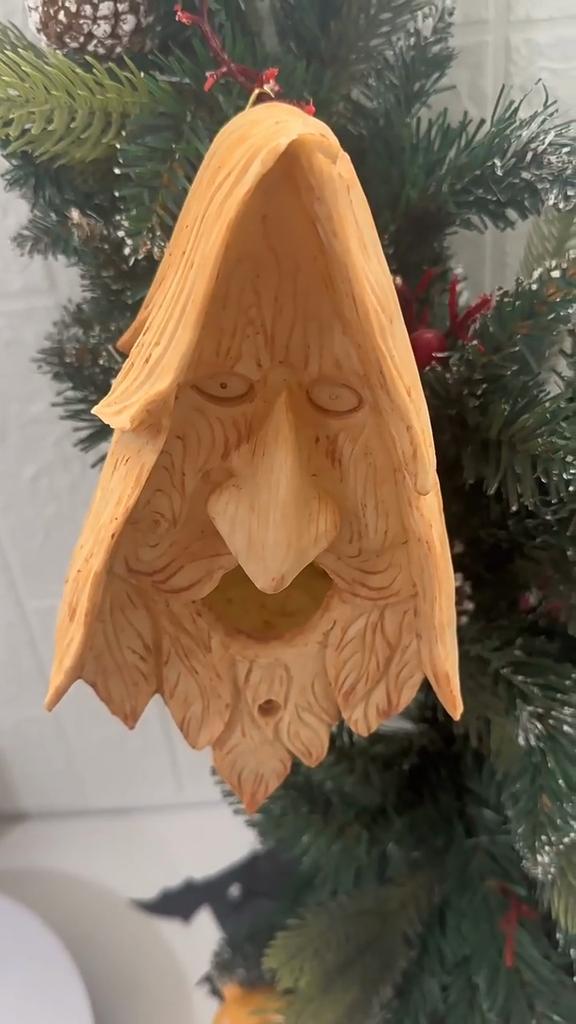 Unique Resin Old Man's Shaped Bird House Feeders For Garden Outdoors Decor
