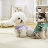 Yousheng Plaid Dog T-Shirt Stylish Summer Pet Shirt with Leash Ring Washable Breathable Dog Tee Shirt for Small Dogs Puppies