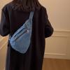 Denim Small Satchel Lightweight Student Chest Bag Campus Mobile Phone Bag