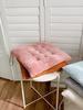 Warm Mats Chair Cushions Luxury Short Plush Dining Chair Cover Soft Mats Anti-Slip with Ribbon