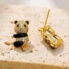 Exquisite und stilvolle Panda-Ohrringe für Damen