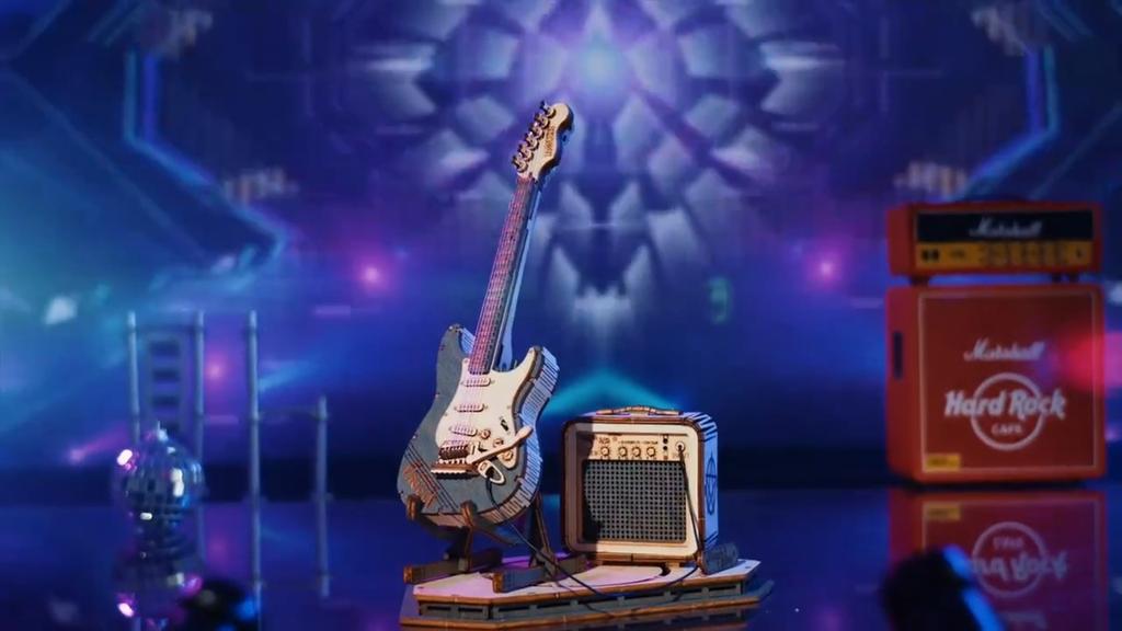 ROBOTIME ROKR Guitar Model 3D Wooden Puzzle TG605K