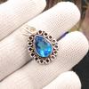 Swiss Blue Topaz Gemstone 925 Sterling Silver Jewelry Designer Pendant 1.02" For Thanksgiving Gift PP-26-8