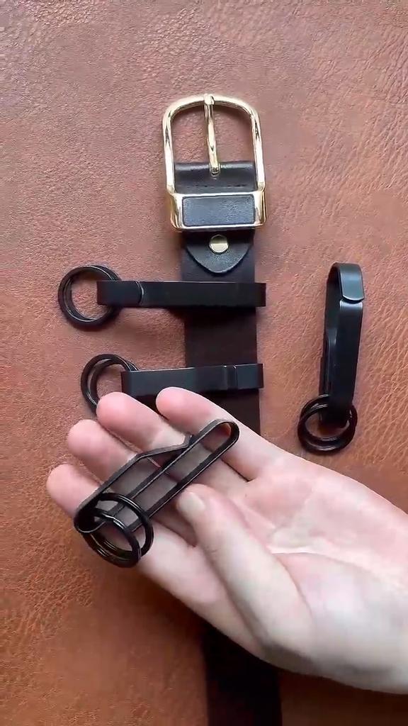 Waist Hanging Buckle Heavy Duty Keyring Security Lost Stainless Steel Universal Anti Clip Belt Key