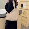 2025 New Fashion Embroidered Handbag Large Capacity Lightweight Multi-pocket Shoulder Bag Leisure Joker Travel Tote Bag