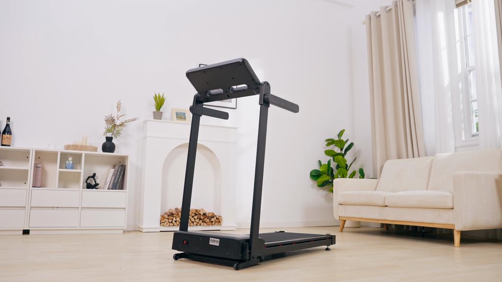 iScooter FT54 Folding Treadmill with 15% Auto Incline 1.0–3.0HP Peak Motor Power 1.4mm Thick Running Belt for Home Fitness & Cardio Training