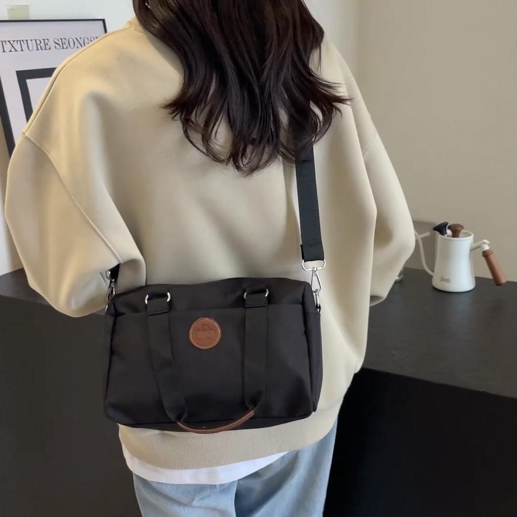 Large Capacity Tote Bag Women's Solid Color Handbag Commuter Shoulder Crossbody Bag