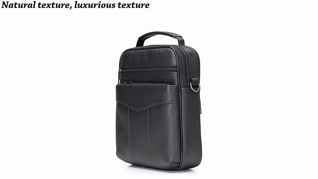 Módní crossbody tašky pro muže Designová taška přes rameno Pravá kůže Černé klopové messenger tašky Pánská kabelka