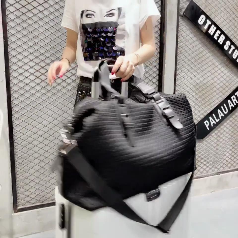 Nylon-Netztasche, große Kapazität, Damen-Neue lässige Umhängetasche, große Gepäcktasche, Trend, große Umhängetasche mit Reißverschluss, kurze Reisetasche