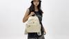 Solid Color Backpack Women's Travel Backpack Multi-functional Student Schoolbag