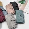 Women Long Wallet Money Clip PU Leather 3 Fold Women's Wallets Clutch Color Blocking Retro Coin Purse Card Holder