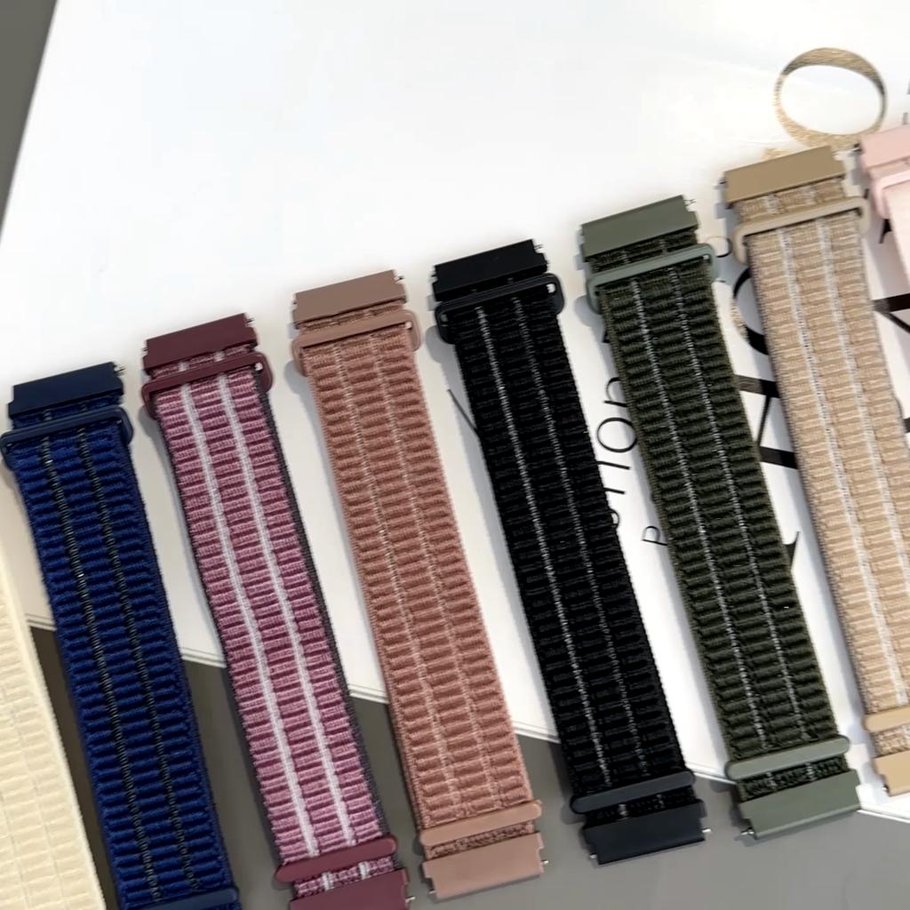 18mm 20mm 22mm Nylon Strap for Samsung Galaxy Watch 7 6 5 4 Classic 5Pro Active Silicone Band for Huawei Watch 5 GT5 Pro 46mm