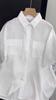 White Shirts Women with Tie Summer 2025 Turn Down Collar Basic Womens Loose Blouse Solid Daily Simple Students Lady Tops