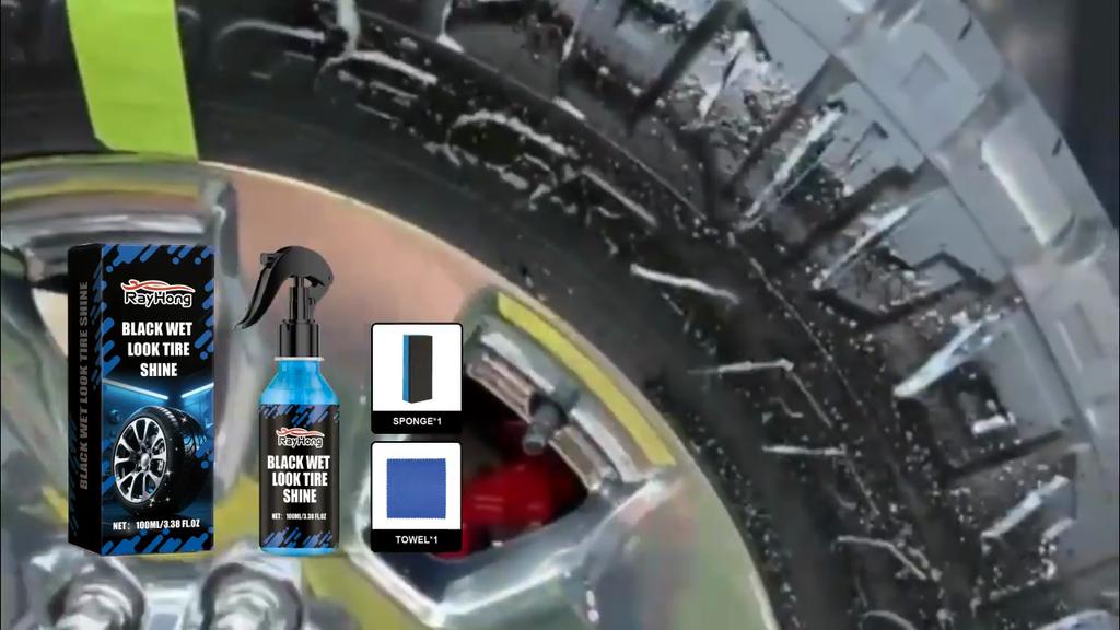 Rayhong Tire Shine Care Spray Car Tire Beauty Maintenance Brightening Anti-Dust Protective Cleaner 100ml