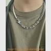 Stainless Steel Geometric Chain Necklace For Men And Women With Polished Finish