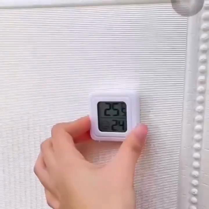 Mini Digital Temperature Humidity Meter Household Indoor Portable Thermometer Hygrometer for Bedroom Office Living Room Greenhouse Pet Box Daily Use