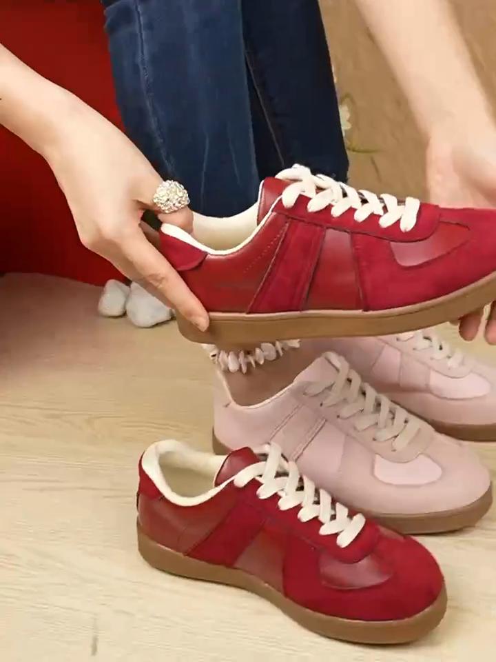 Ladies' Classic Low Cut Sneakers - Comfortable Lace Up Casual Shoes, All Season Sneakers, Training Shoes, Solid Color, Flat Head, Lace Up Closure
