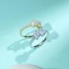 Tancise Classic 925 Sterling Silver  Zircon Ring Ladies Jewelry Wedding Promise Party Gift