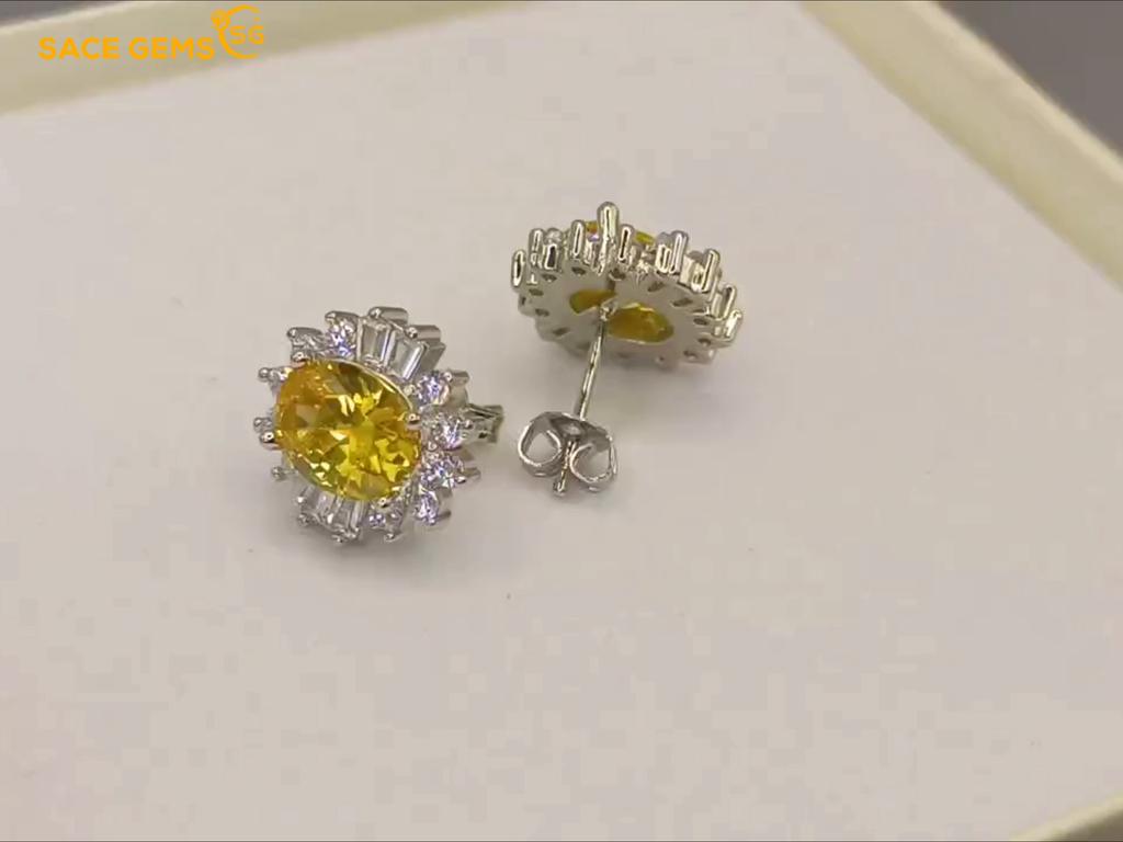 Sace Gems أقراط كلاسيكية من سبائك النحاس من الزركونيوم مجوهرات للسيدات لحفلات الزفاف والوعود والهدايا