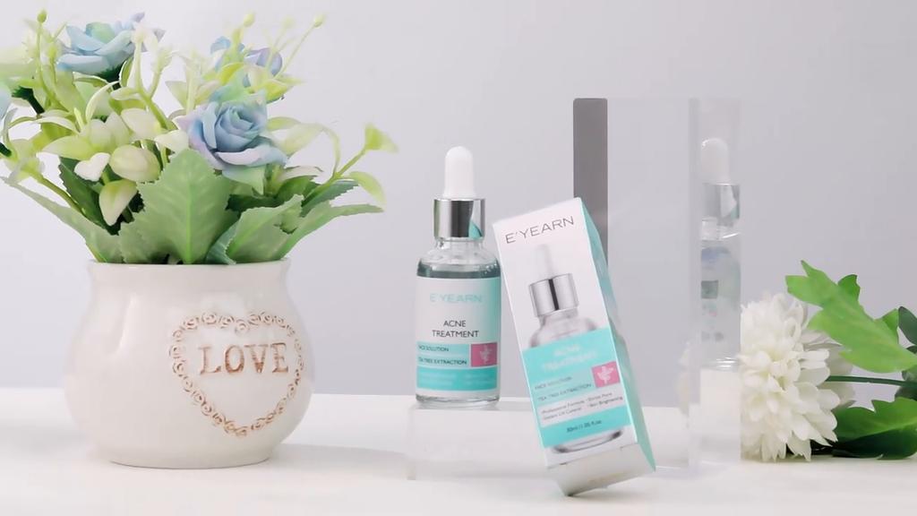 Teebaum-Anti-Akne-Gesichtshautpflegeserum, pflanzliches Anti-Aging-Feuchtigkeits-Whitening-Gesichtsserum