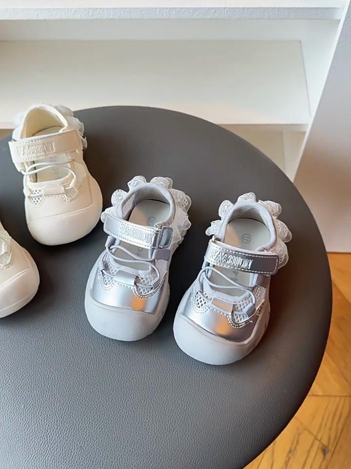Girls Korean Style Sweet Sports Shoes Children's Lightweight Sandals Girls Lace Mary Jane Shoes