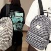 Print Backpack Large Capacity Student Schoolbag Men Letter Backpack