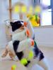 Yousheng Palo Juguete para Gatos Resistencia a la Flexión Resistente a Mordeduras No Pierde Pelo Campana Crujiente Bola de Hilo de Colores Caña Flexible 51cm Palo Juguete para Gatos Accesorios para Mascotas