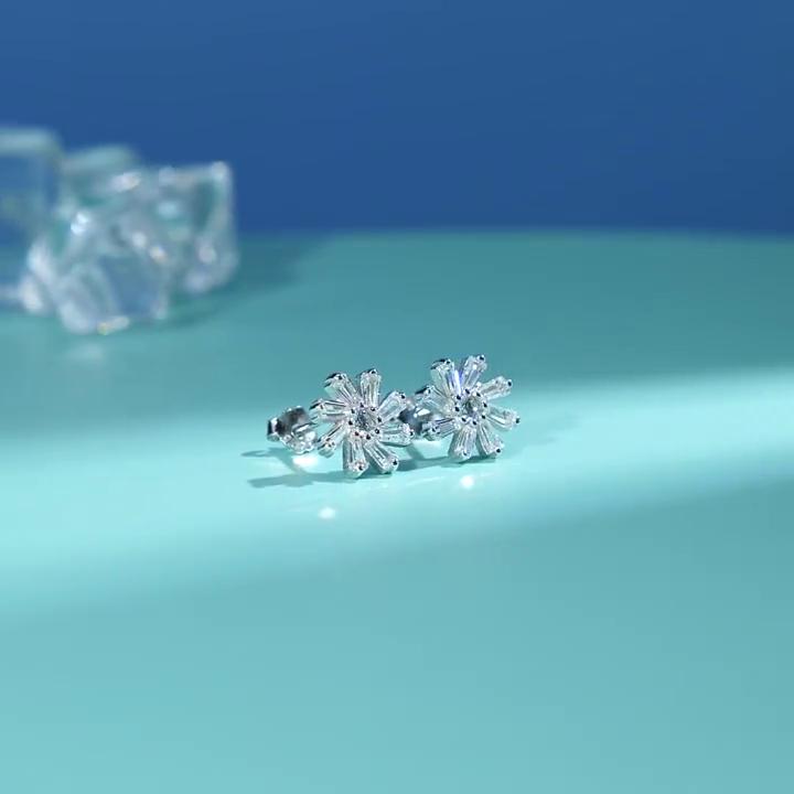 Tancise 925 Sterling Silver Zircon Earrings Drop Earrings For Women Wedding Party Gifts