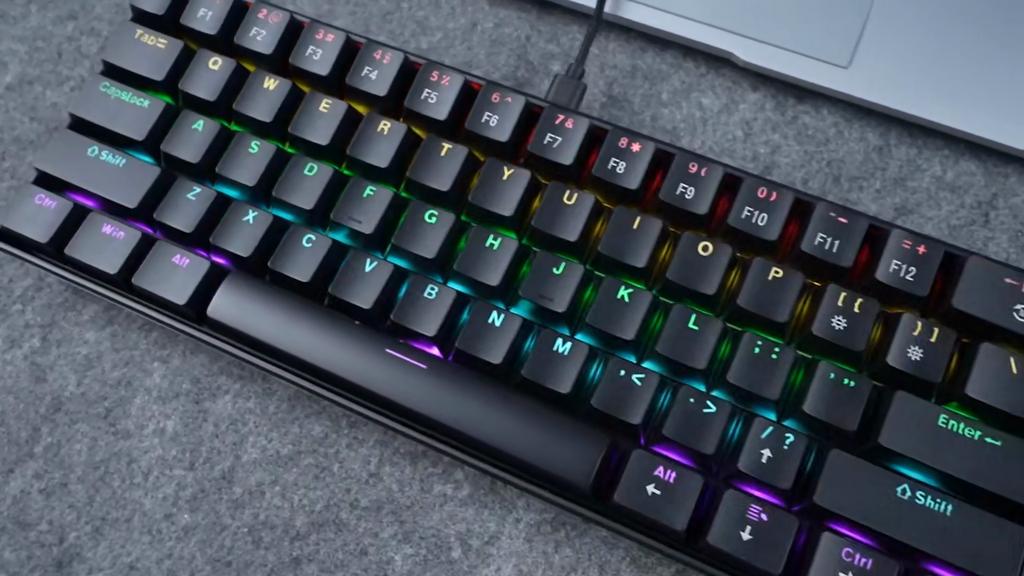 Teclado Mecánico 87 Teclas Teclado Gaming Alámbrico 16 RGB Teclado Esports Intercambiable en Caliente Teclado Ergonómico para PC Portátil Macbook