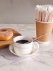 6" Round Head Swizzle Sticks Hygiene Used Once And Individually Wrapped Natural Birch Wood Coffee Stirrer 100PCS