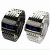 LED Fashion Wristwatch Men Gift Digital LED Blue Display Wide Stainless Steel Band Army Sports Vintage Retro Casual