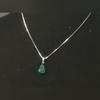 UMCHO Pendant Necklace for Women Nano Russian Simulated Emerald Gemstone Zircon Chain Necklace for Women