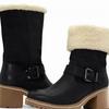 Damen Pelz integrierte dicke Sohle erhöhend Pelz Mund Winter leicht warm Schneestiefel rutschfest verschleiß casual Sport Baumwollstiefel