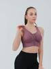 Plus Size Women Shockproof Push Up Sports Bra for Running Yoga and Fitness Hollow Out Cross Back Front Zipper Bra