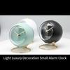 Metal Alarm Clock Silent Non Ticking Movement with Glow In the Dark Simple Style for Kids Students Bedroom Living Room Battery Operated Analog Clock