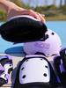 Casco protettivo per bambini, gomitiere e ginocchiere per bambine di 3, 4, 5, 6, 7, 8, 9, 10, 11, 12 anni, adatto per pattinaggio a rotelle e sci.