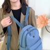 Women's Nylon Backpack Lightweight Solid Color Student Schoolbag