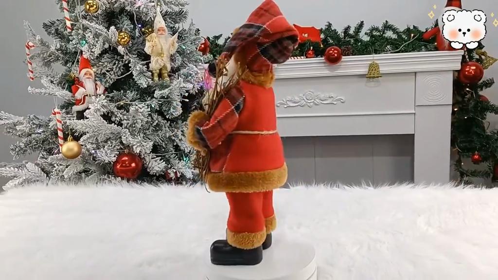 2025 Xmas Santa Claus Doll with Gift Bags Decor for Home Navidad Party Ornaments Christmas Ornaments Mini Holding Presents