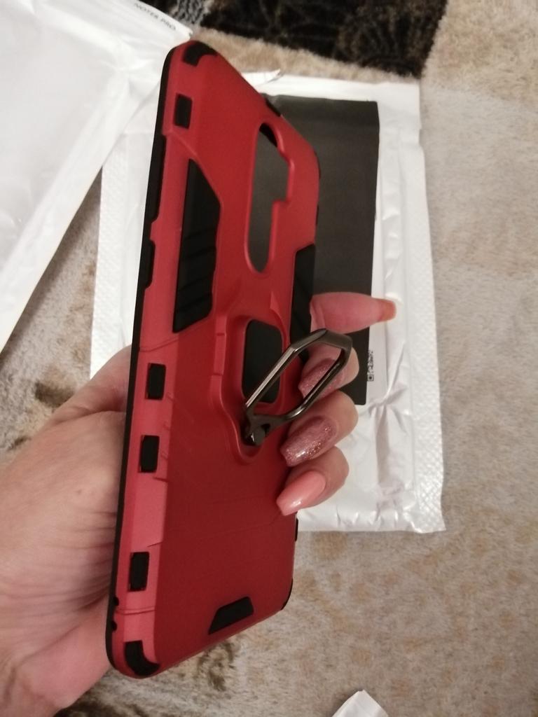 FMPCUON Cover per Xiaomi Redmi Note 8 Pro, Custodia Sintetica in Pelle, Tasca Slot Carta, Supporto Stand, Magnetica Chiusura Case,Rosso scuro