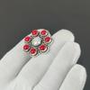 Natural Mother of Pearl, Red Coral Gemstone Handmade 925 Sterling Silver Ring - Bohemian Jewelry Ring - Handmade Boho Jewelry for Women & Men, Gifts
