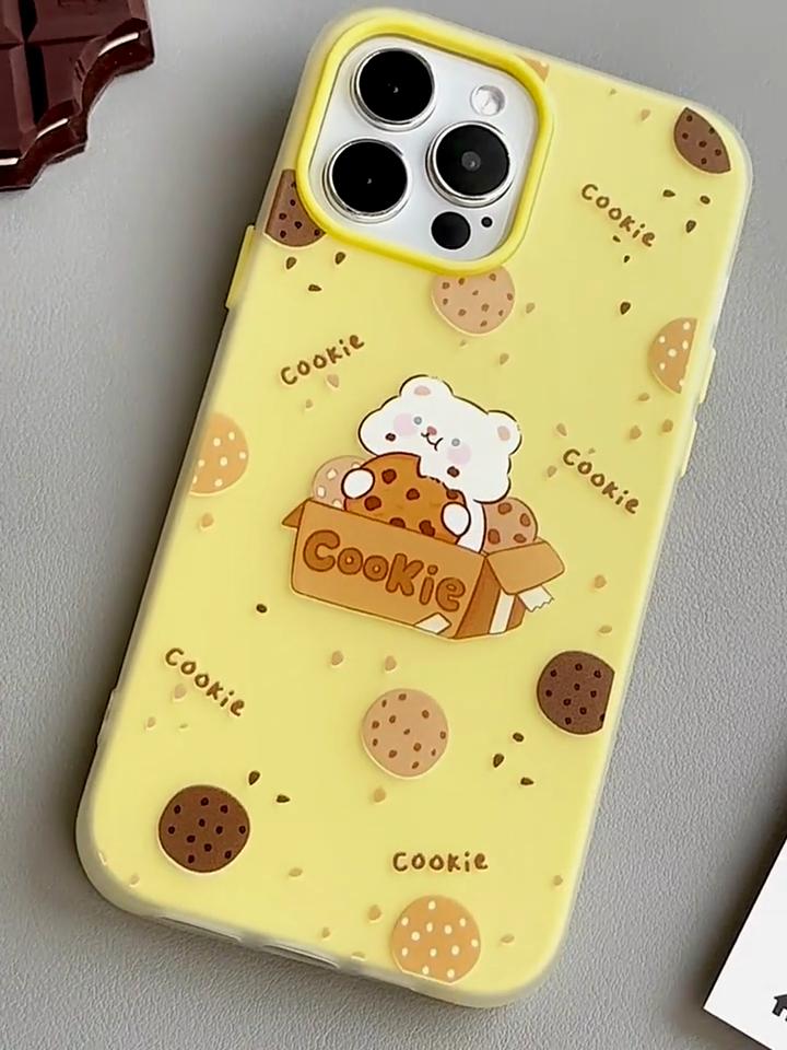 Skinny iPhone 16 Lanyard Case Compatible and fits 15 14 13 12/11promax /xsmax/xr Biscuit Bear