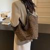 Leopard Print Large Capacity Tote Bag Women Crossbody Bag Commuter Shoulder Bag