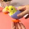 Eye-catching Fluffy Exquisite Fine Workmanship Clockwork Jumping Walking Chick Duck Toy
