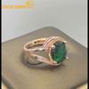 Sace Gems Bague en Alliage de Cuivre Zircon Vert Dames Mariage Promesse Fête Cadeau