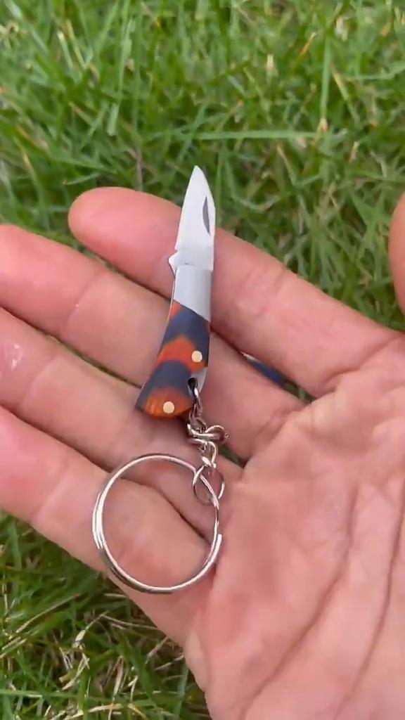 Mini Pocket Knife Damascus Steel Pattern Folding Knife Fruit Knife Outdoor Portable EDC Tool