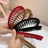 Gesichtswasch-Stirnband für Frauen Beflocktes Stirnband mit Zähnen Abstehende Haare Ordnen Haare Andrücken Rutschfeste Haarspange Kopfschmuck